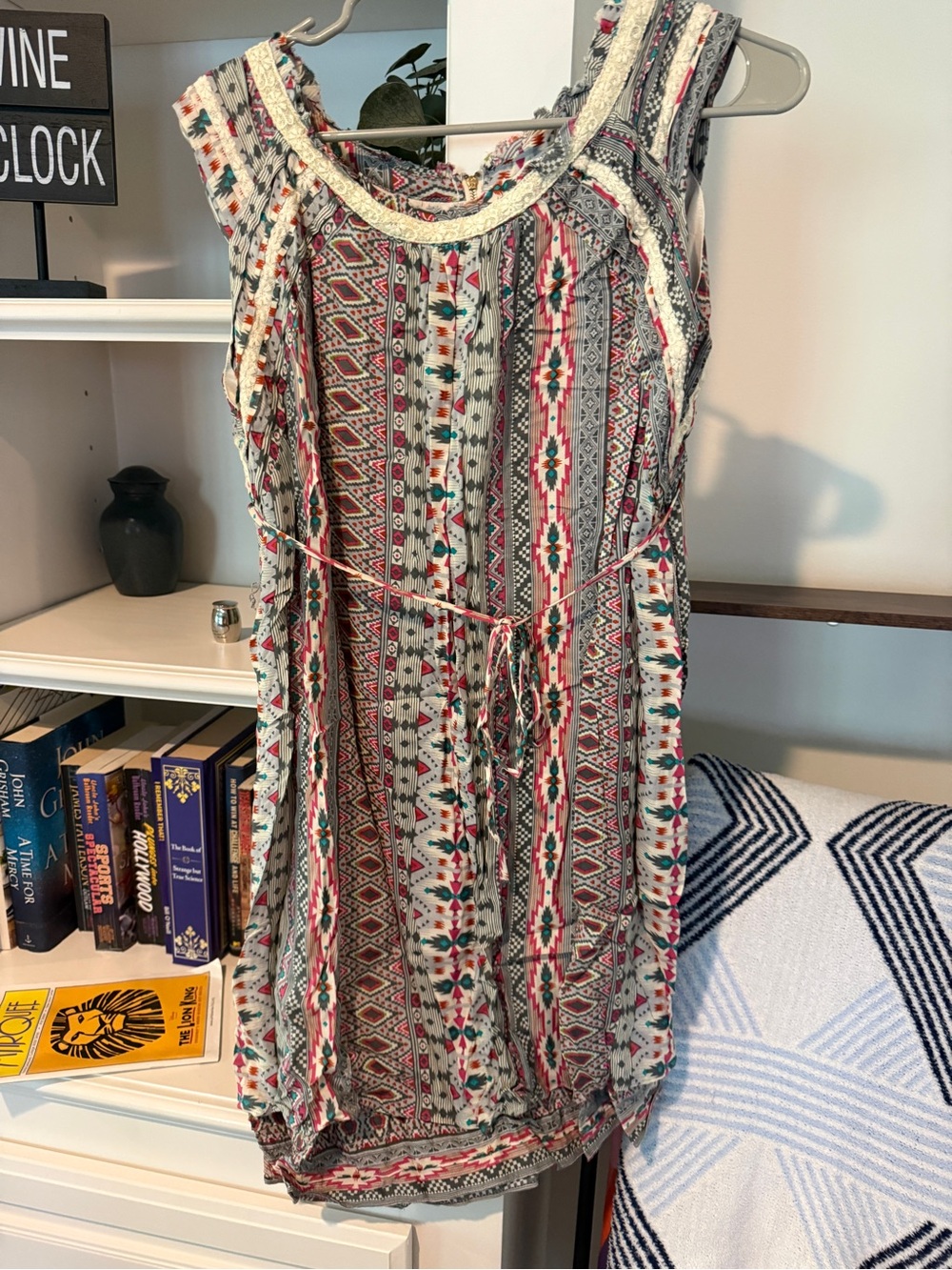 Chelsea & Violet Cream Multicolor Boho Sleeveless Dress